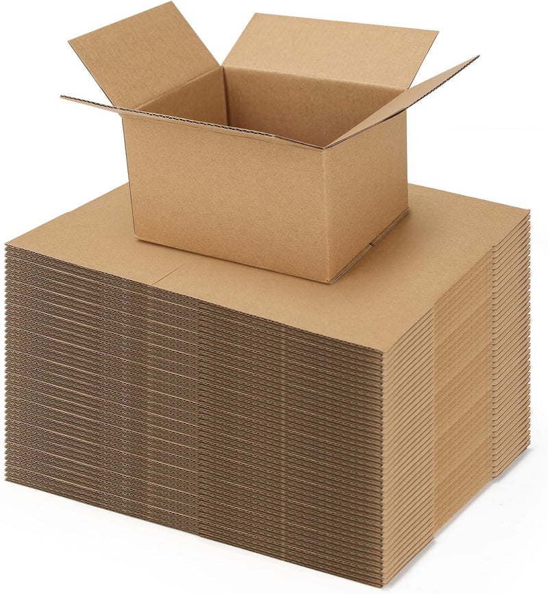 ZBEIVAN Shipping Boxes Mailers 5x4x3 inches Corrugated Cardboard Small Packing Kraft Moving Mailing Box, Pack of 40 - Image 1